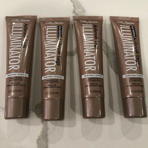 4 x Sally Hansen Airbrush Legs Illuminator Nude Glow Highlighter Roll On 3.38 oz